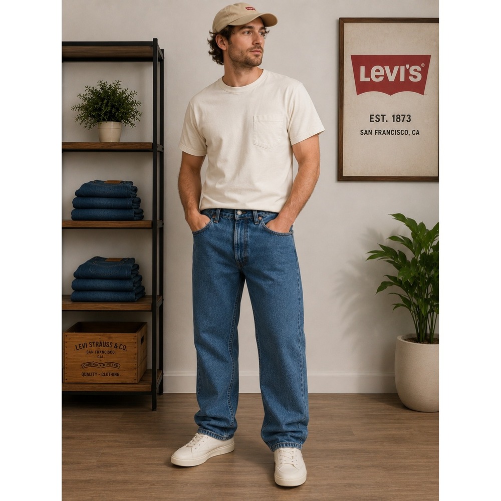 Levi's 550 Relaxed Fit Medium Wash Jeans Men's 34x32